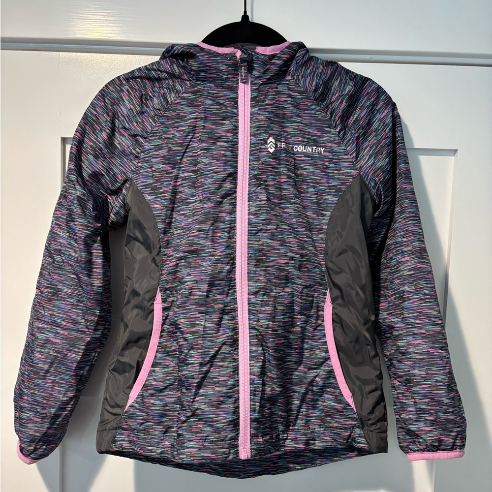 Free Country Fleece Lined Rain Jacket. Girls Size S (7/8)